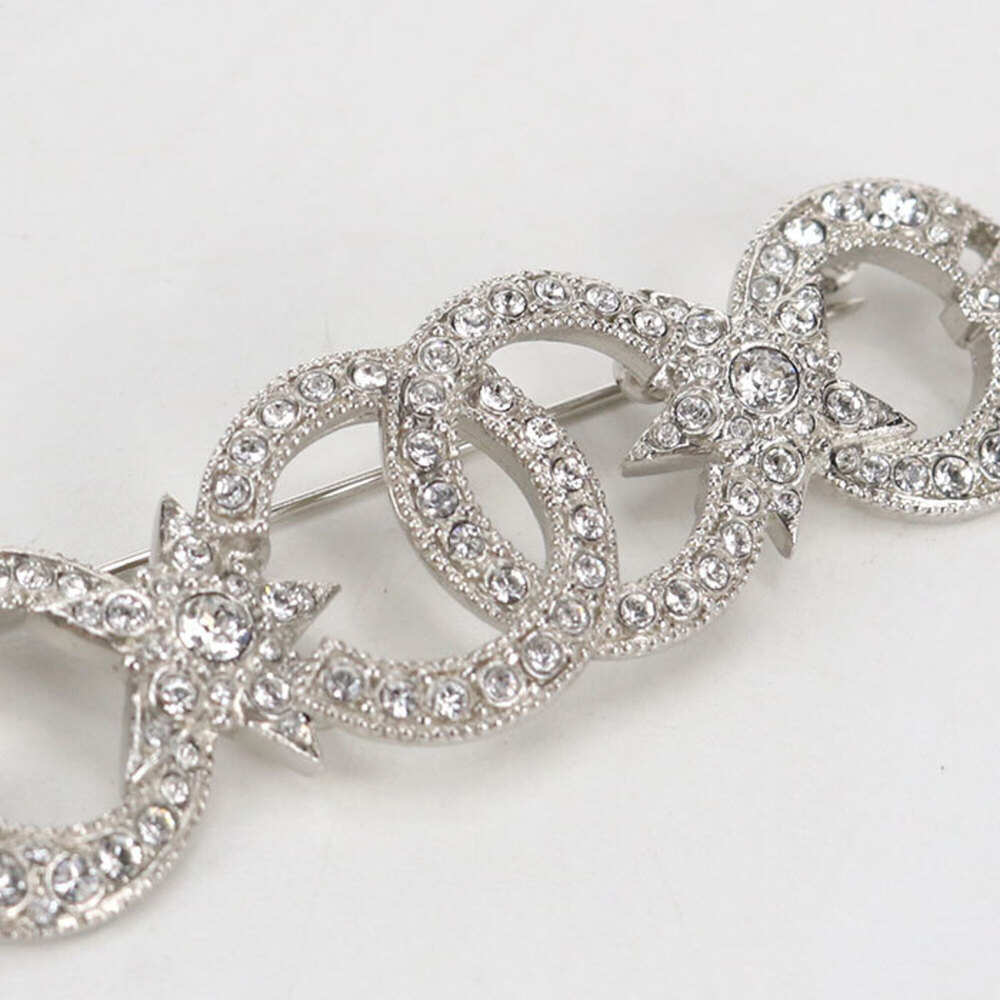 CHANEL Silver Logo Brooch - Picture 3 of 4
